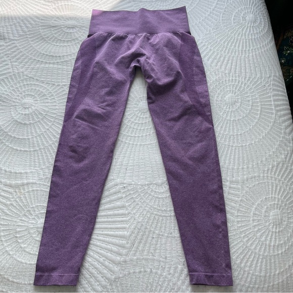 Women's Purple High-Waisted Leggings - Picture 4 of 7